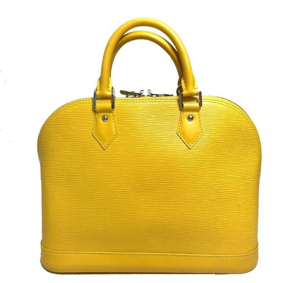 Authentic LOUIS VUITTON M40951 Epi AlmaPM Tote Bag Hand Bag Epi Leather yellow - Picture 5 of 6